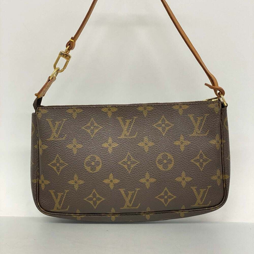 LOUIS VUITTON Authentic Brown Monogram Pochette Pouch - Picture 9 of 9